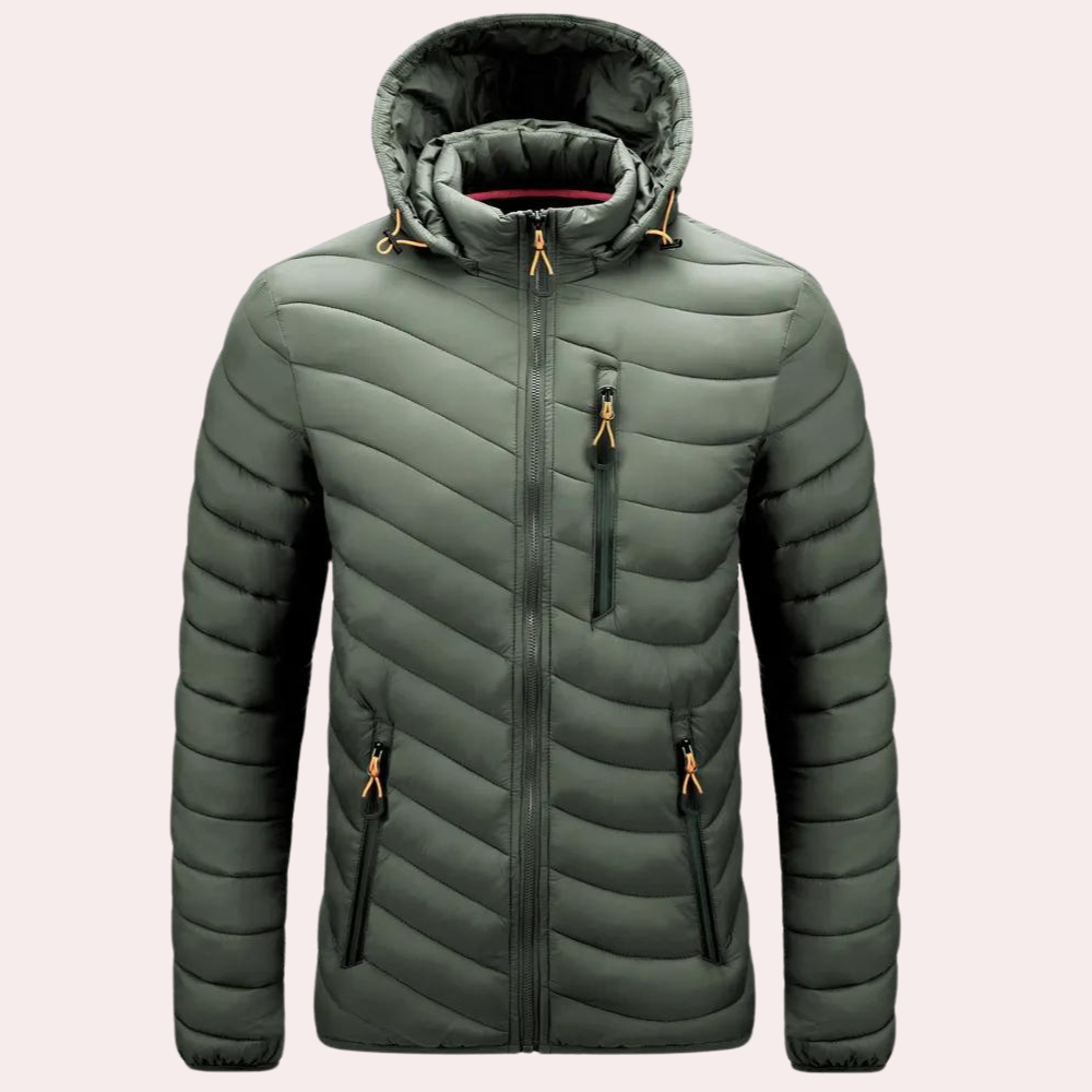 Veste d'hiver homme luxe capuche élégante