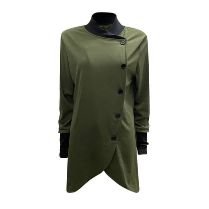 Stylische Damenjacke Mit Knöpfen Modern - IdealeKleiden