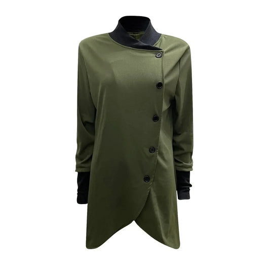 Stylische Damenjacke Mit Knöpfen Modern - IdealeKleiden