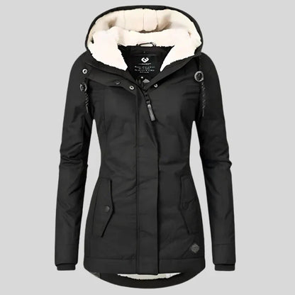 Veste d'hiver imperméable femme capuche chaude