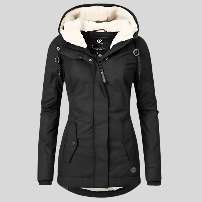 Veste d'hiver pour femme avec capuche et isolation polaire