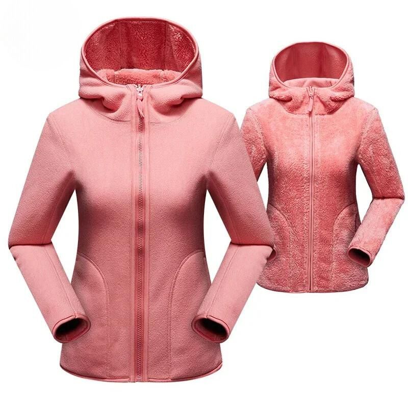 Veste polaire double face femme chaude et confortable