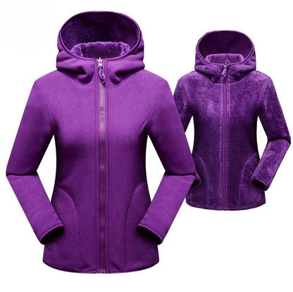 Veste polaire double face femme chaude et confortable