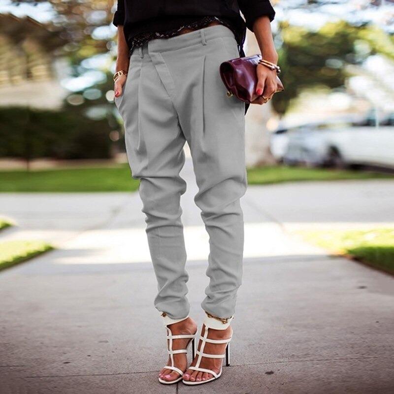 MIRA - Pantalon taille haute slim pour femme