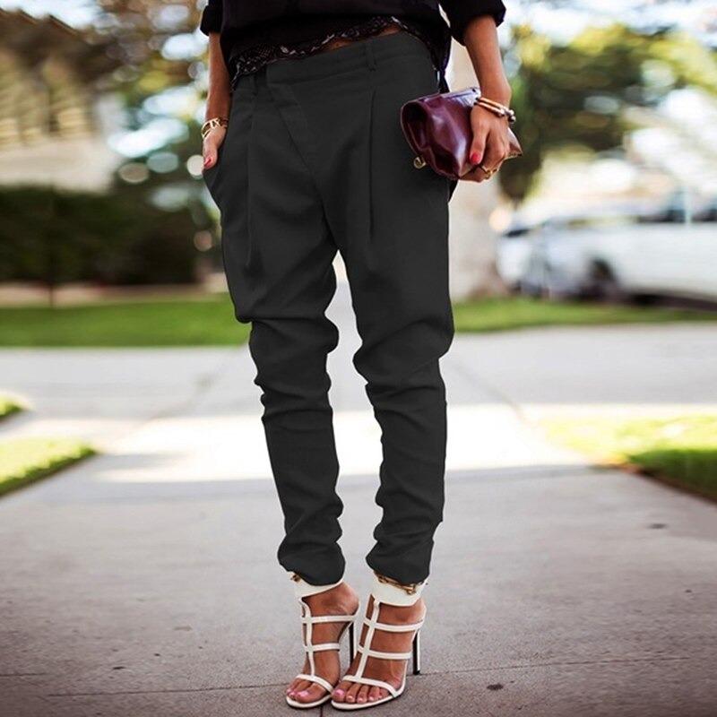 MIRA - Pantalon taille haute slim pour femme