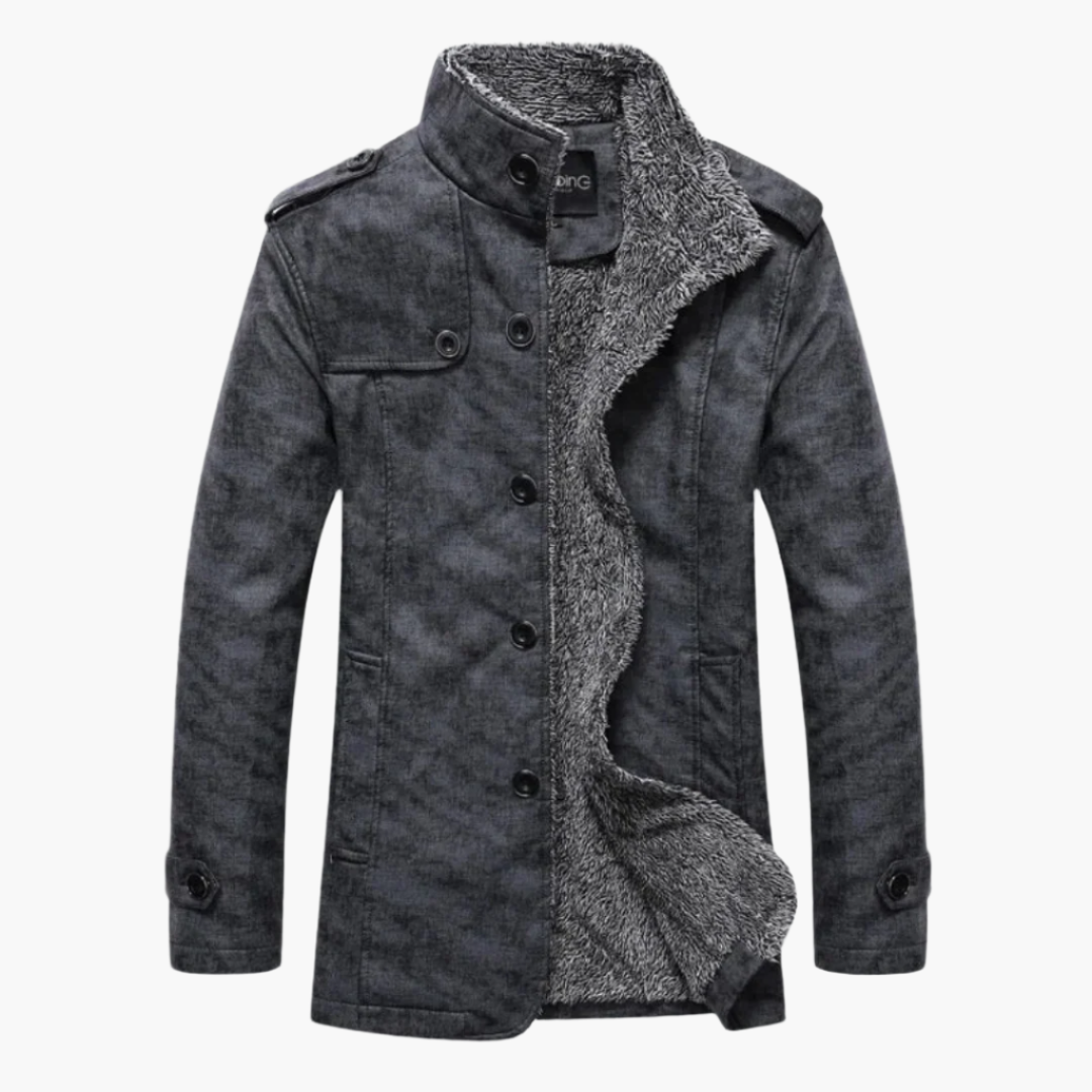 Veste d'hiver chaude avec doublure teddy, manteau d'extérieur