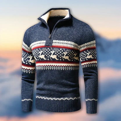 Pull en tricot à motif nordique pour homme