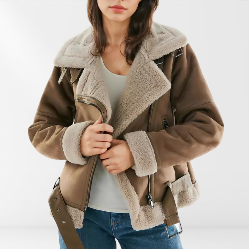 Veste polaire Sherpa douce pour femme