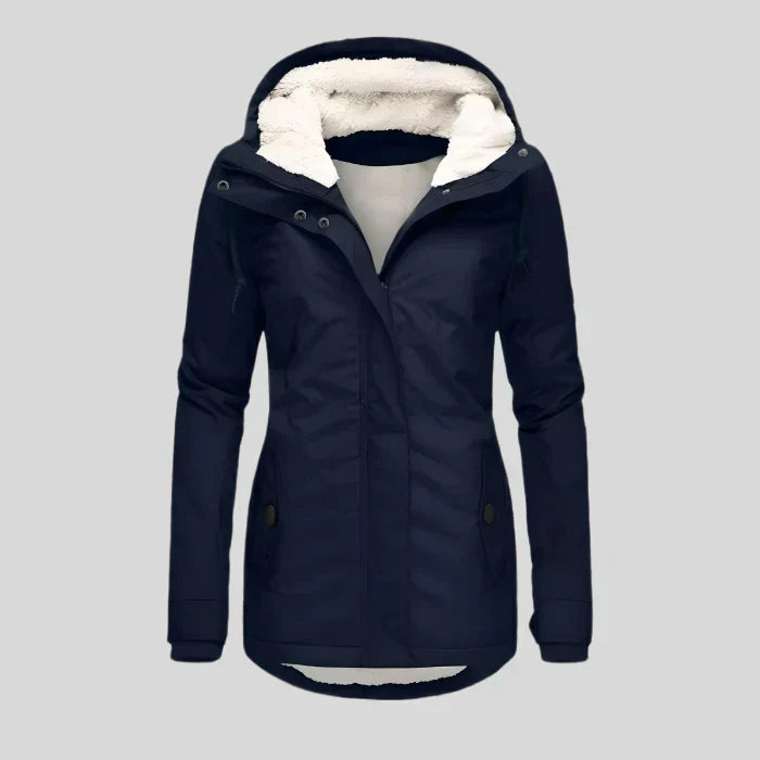 Veste d'hiver imperméable femme capuche chaude