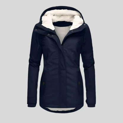 Veste d'hiver imperméable femme capuche chaude