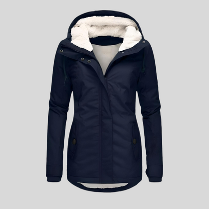 Veste d'hiver pour femme avec capuche et isolation polaire