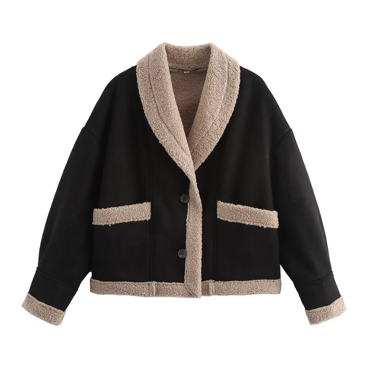 Manteau d'hiver femme col revers