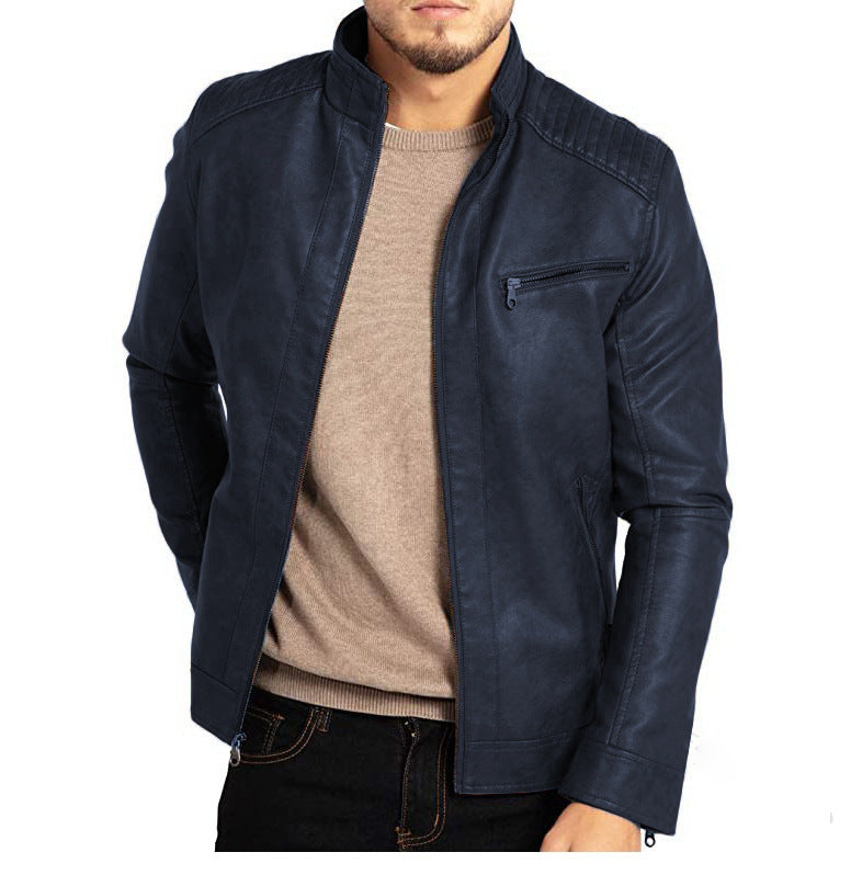 Élégante veste en cuir pour hommes