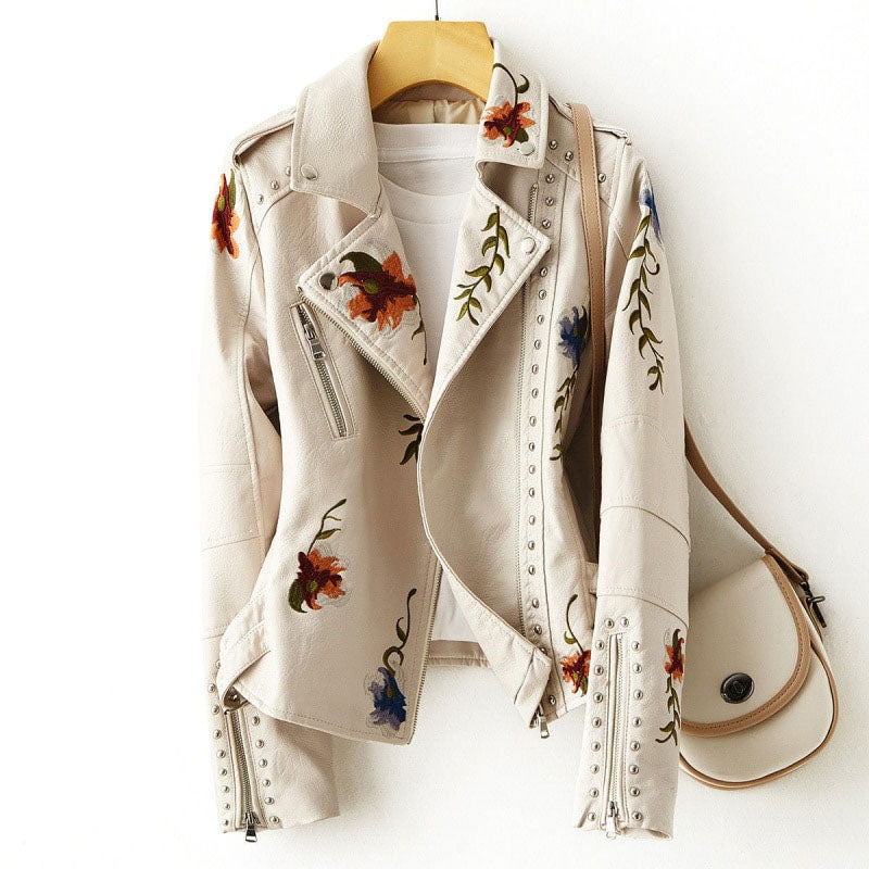 Veste de printemps à motif floral pour femme