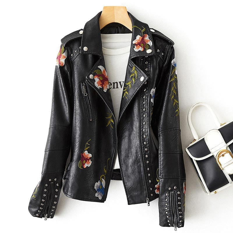 Veste de printemps à motif floral pour femme