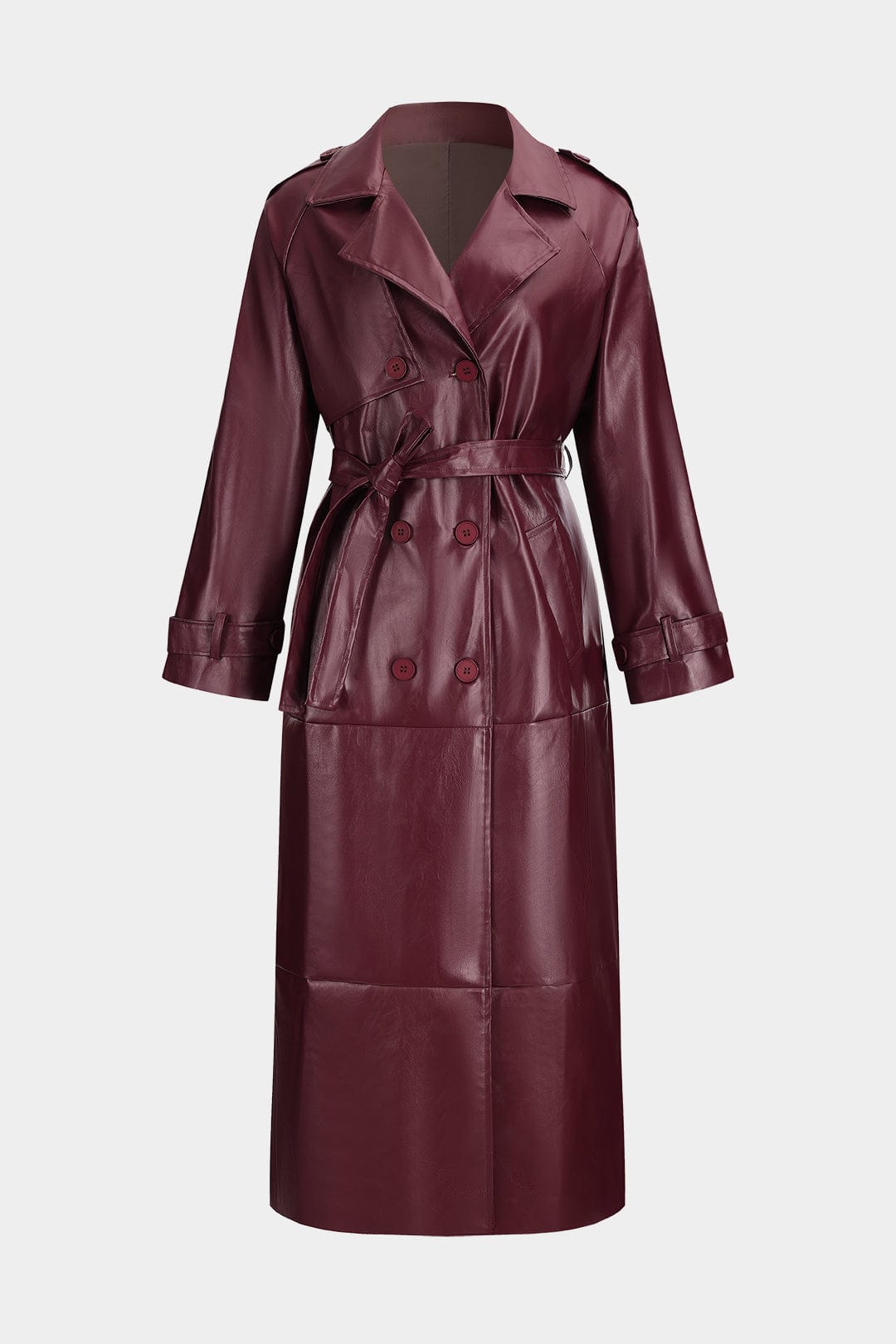 Trench-coat moderne en similicuir Élégant et robuste