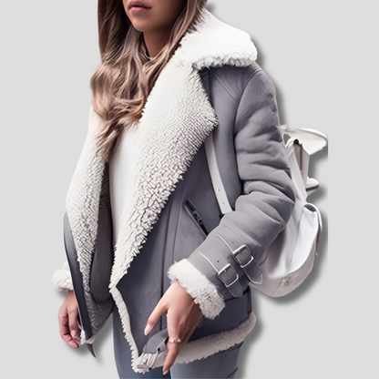 Manteau aviateur cuir élégant