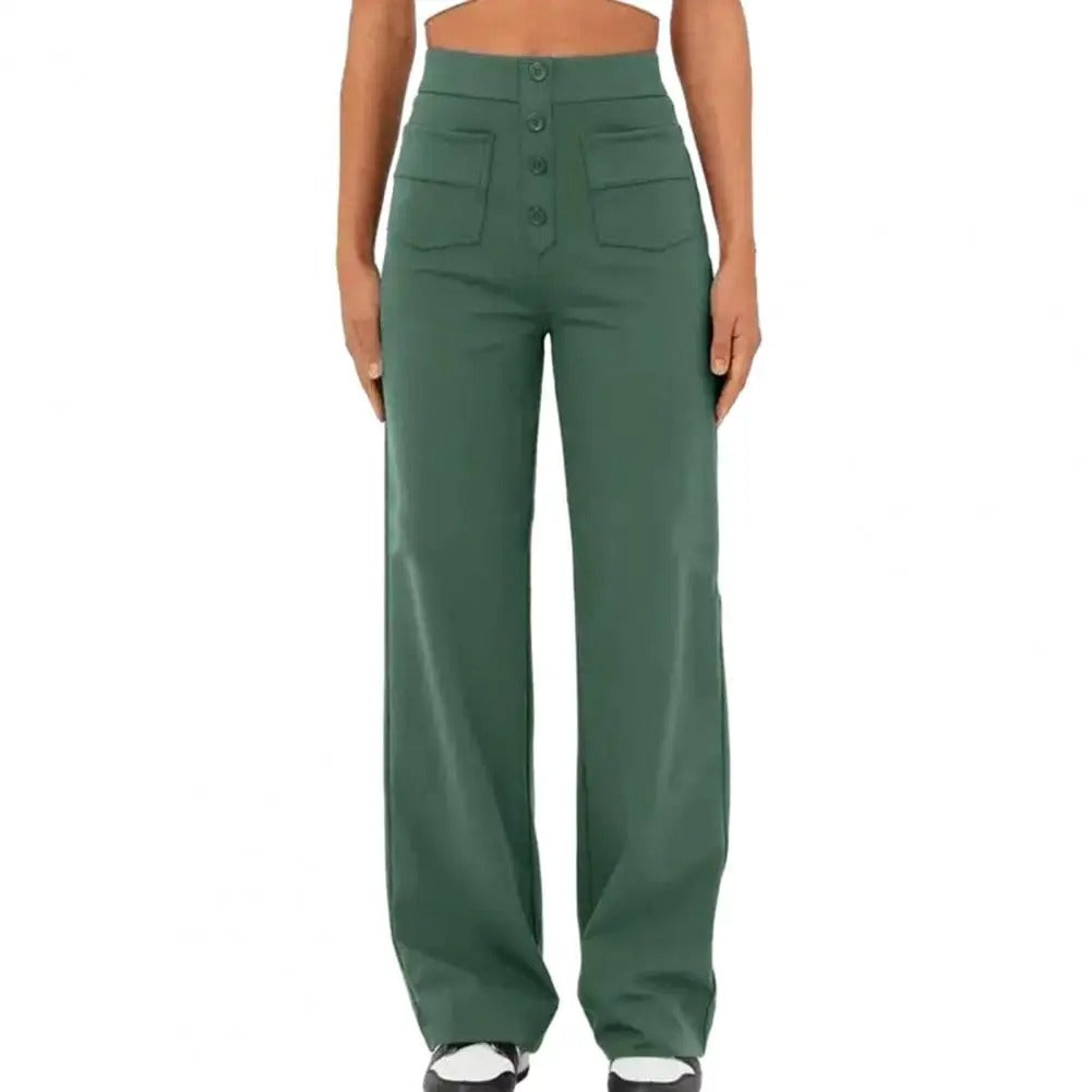 Pantalon femme élégant taille haute