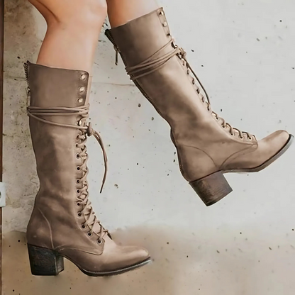 Chaussures femme Bottines Lacets Talon bloc