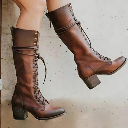 Chaussures femme Bottines Lacets Talon bloc