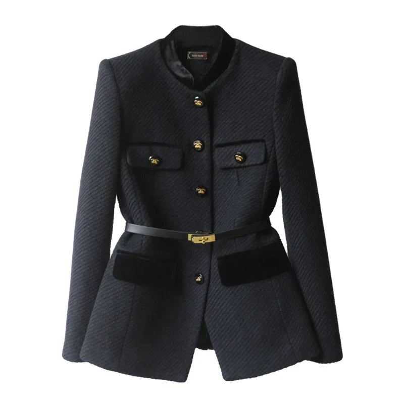 Manteau classique en laine pour femme Longueur élégante