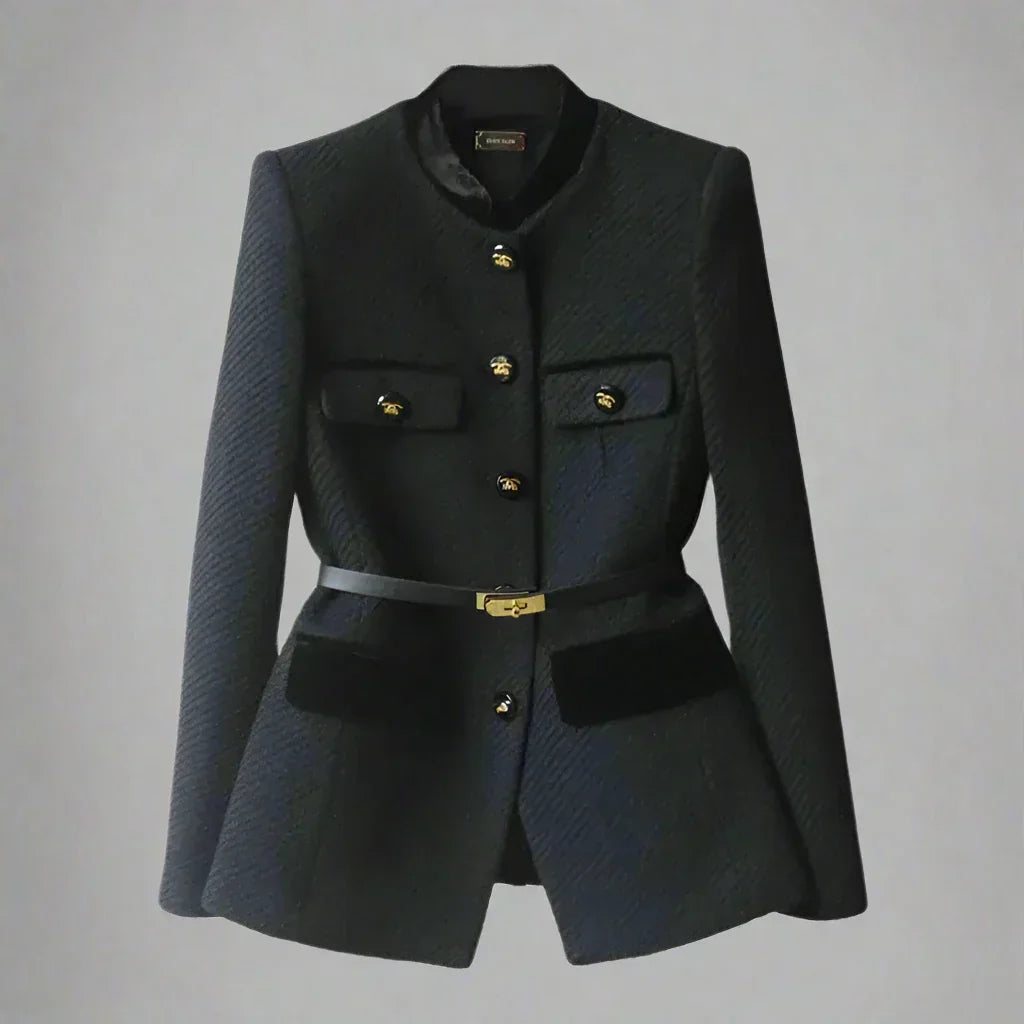 Klassischer Damen Wollmantel Elegante Länge - IdealeKleiden