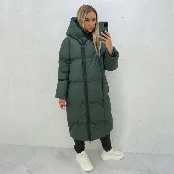Manteau d'Hiver Femme Long et Chaud Élégant