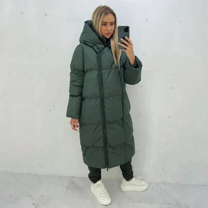 Manteau d'Hiver Femme Long et Chaud Élégant