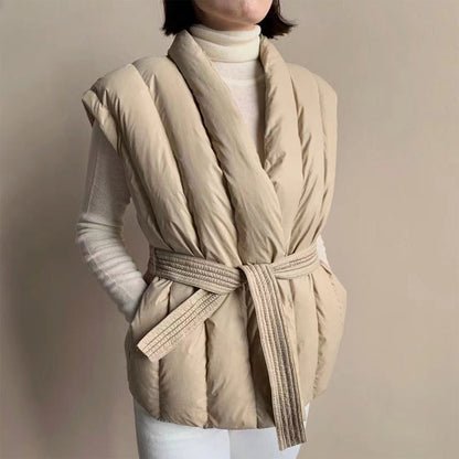 Doudoune stylée pour femme avec ceinture
