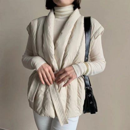Doudoune stylée pour femme avec ceinture