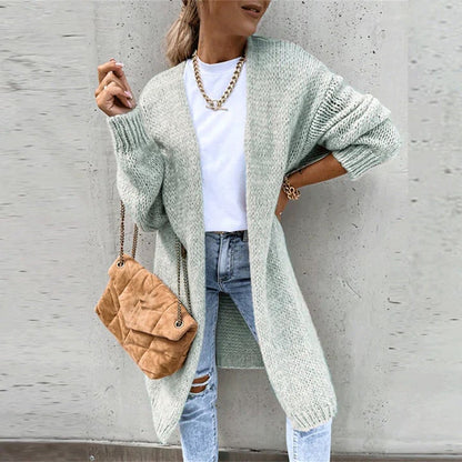 Long gilet en maille oversize pour femme