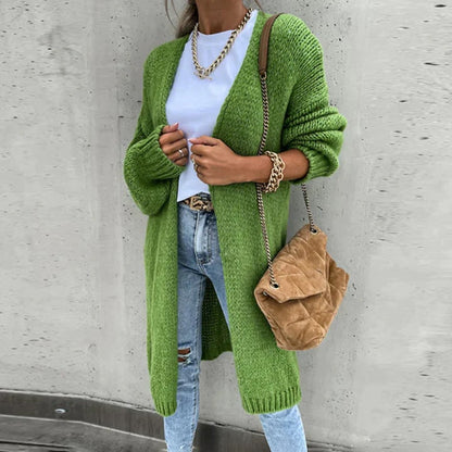 Long gilet en maille oversize pour femme