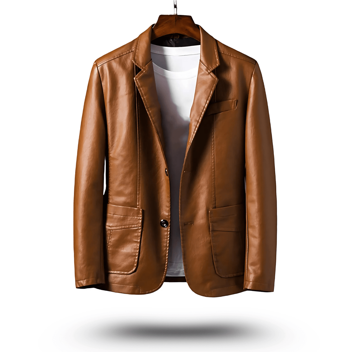 Blouson en cuir coupe slim