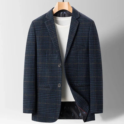 Manteau en laine pour homme deux boutons élégant
