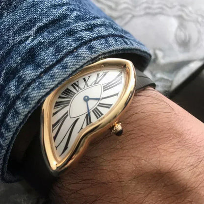 Montre homme élégante Bracelet en cuir noir