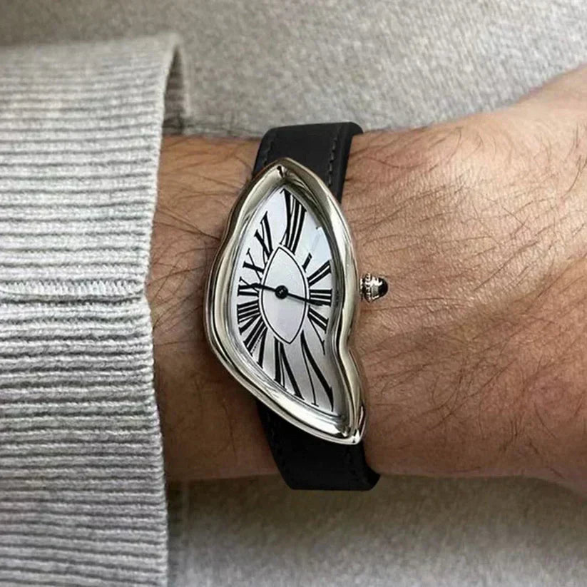 Montre homme élégante Bracelet en cuir noir