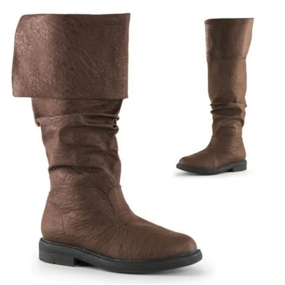 Bottes cuissardes en cuir pour hommes
