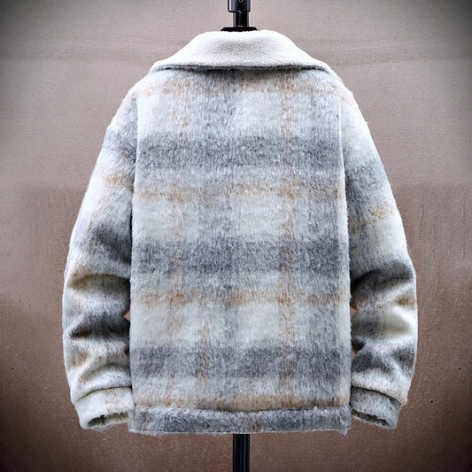 Stylish Karojacke Warm Fleece-Innenleben - IdealeKleiden