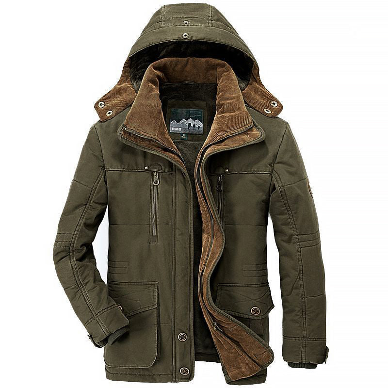 Veste d'hiver chaude doublée polaire avec grandes poches