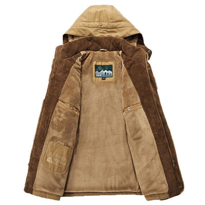 Warme Winterjacke Fleece Gepolstert mit Großen Taschen - IdealeKleiden