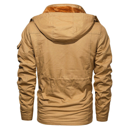 Militärjacke Herren Baumwoll Fleece Isoliert - IdealeKleiden