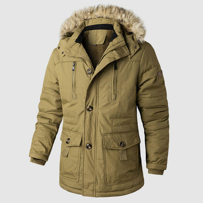 Parka d'extérieur chaud avec capuche amovible