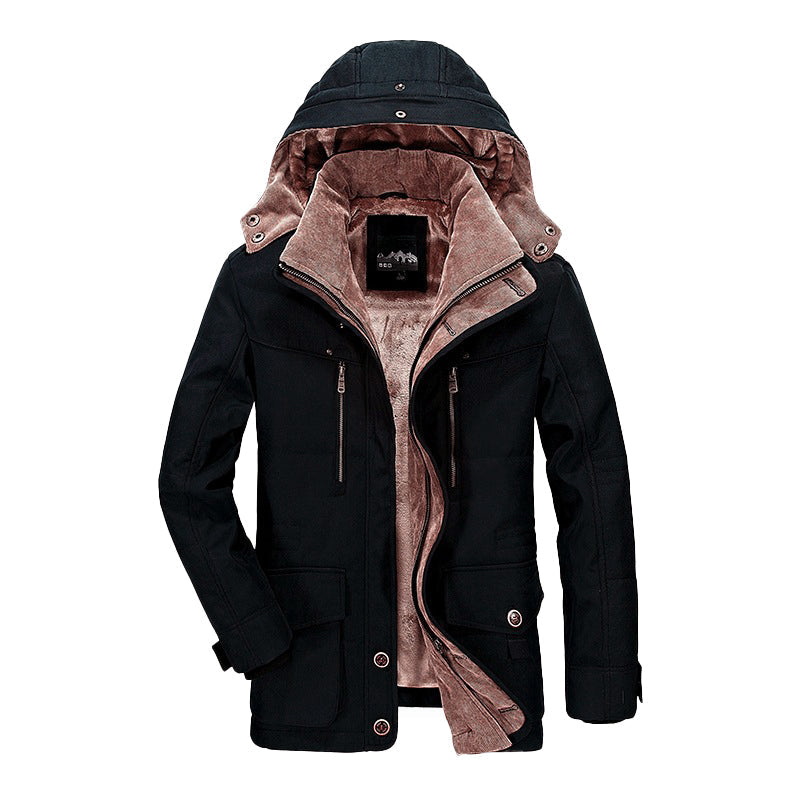 Blouson d'hiver doublé chaud Capuche Polaire