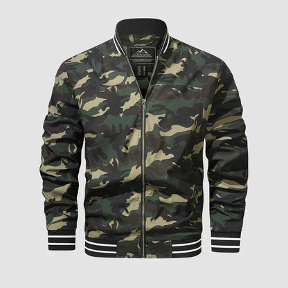 Veste légère avec fermeture éclair et style bicolore