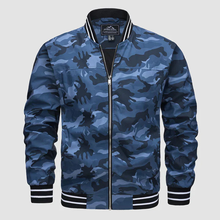 Veste légère avec fermeture éclair et style bicolore