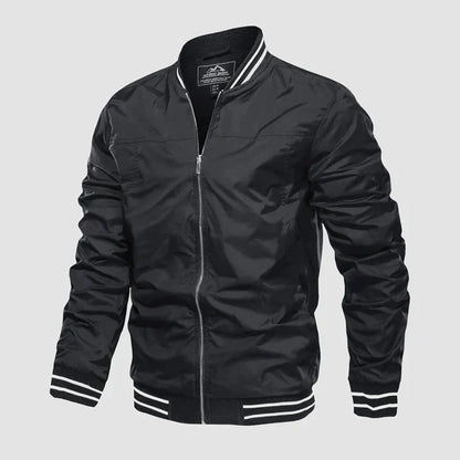 Veste légère avec fermeture éclair et style bicolore