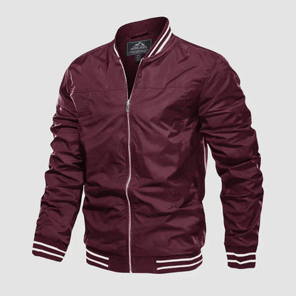 Veste légère avec fermeture éclair et style bicolore
