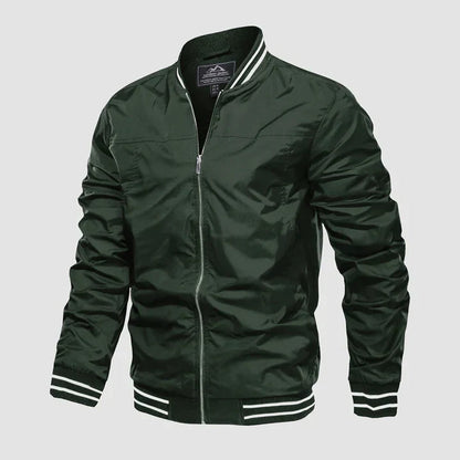 Veste légère avec fermeture éclair et style bicolore