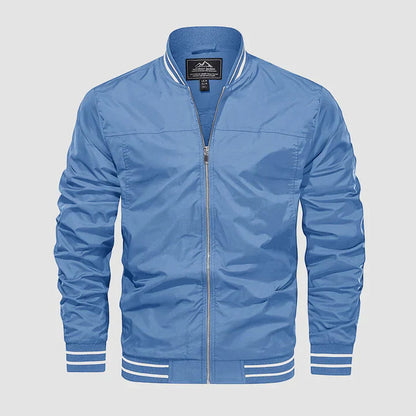 Veste légère avec fermeture éclair et style bicolore