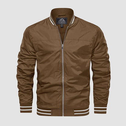 Veste légère avec fermeture éclair et style bicolore